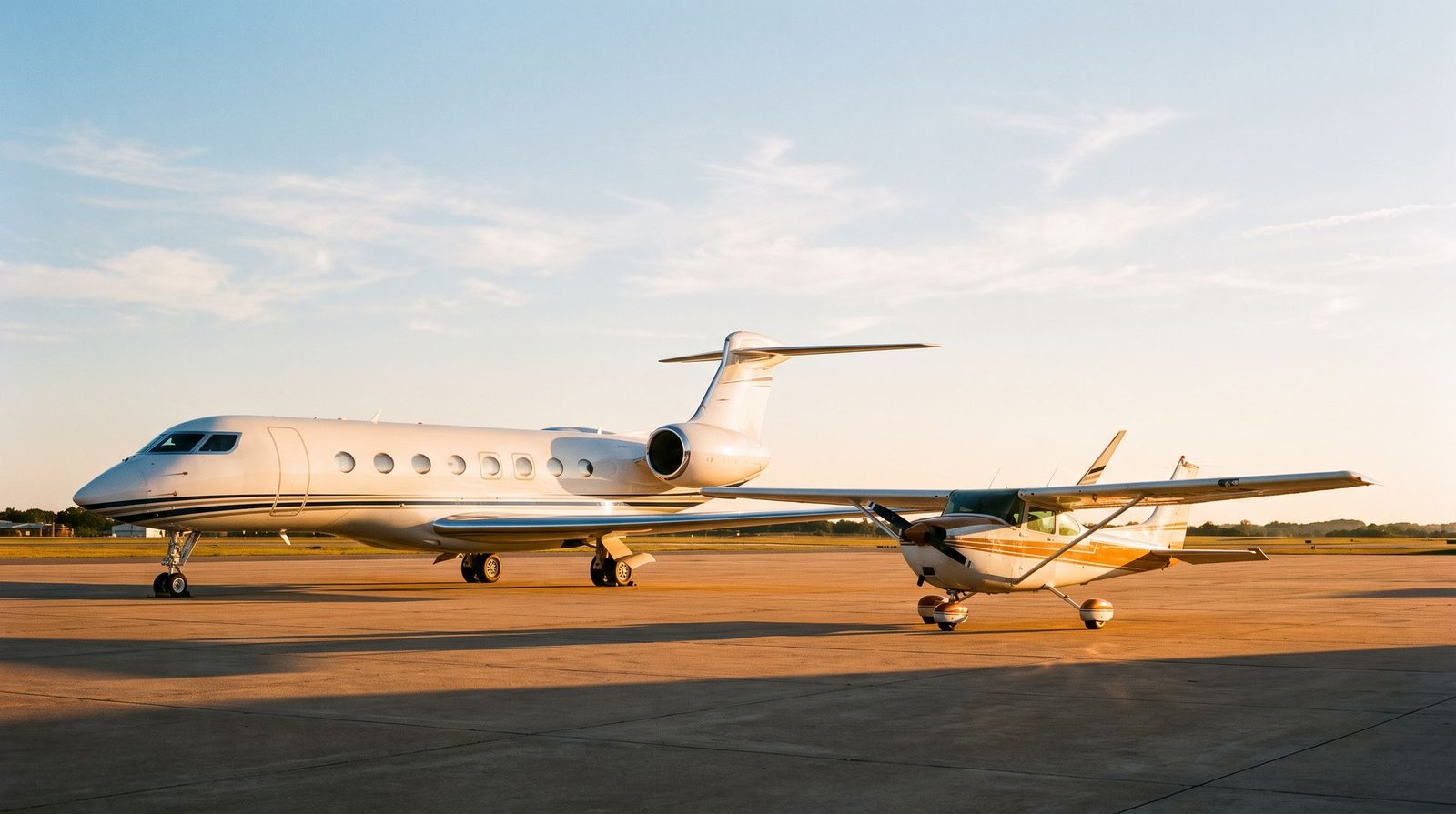 Aircraft on an airport apron
